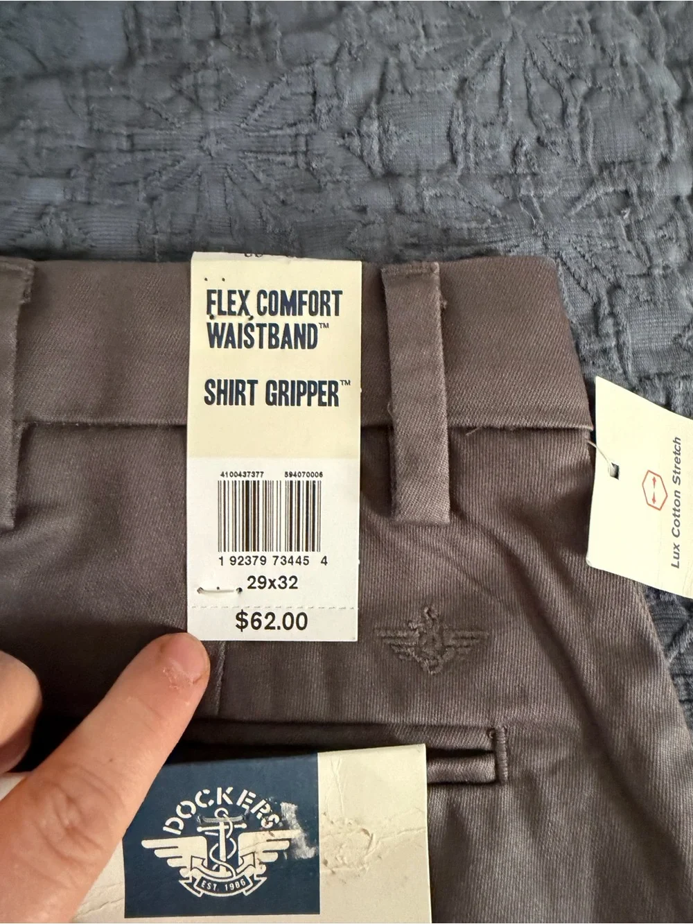 Dockers Men's Charcoal Gray Chinos
